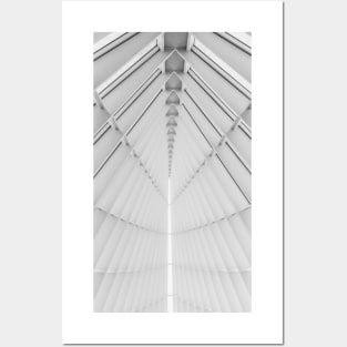 Building Interior with symmetric ceiling Photography Posters and Art